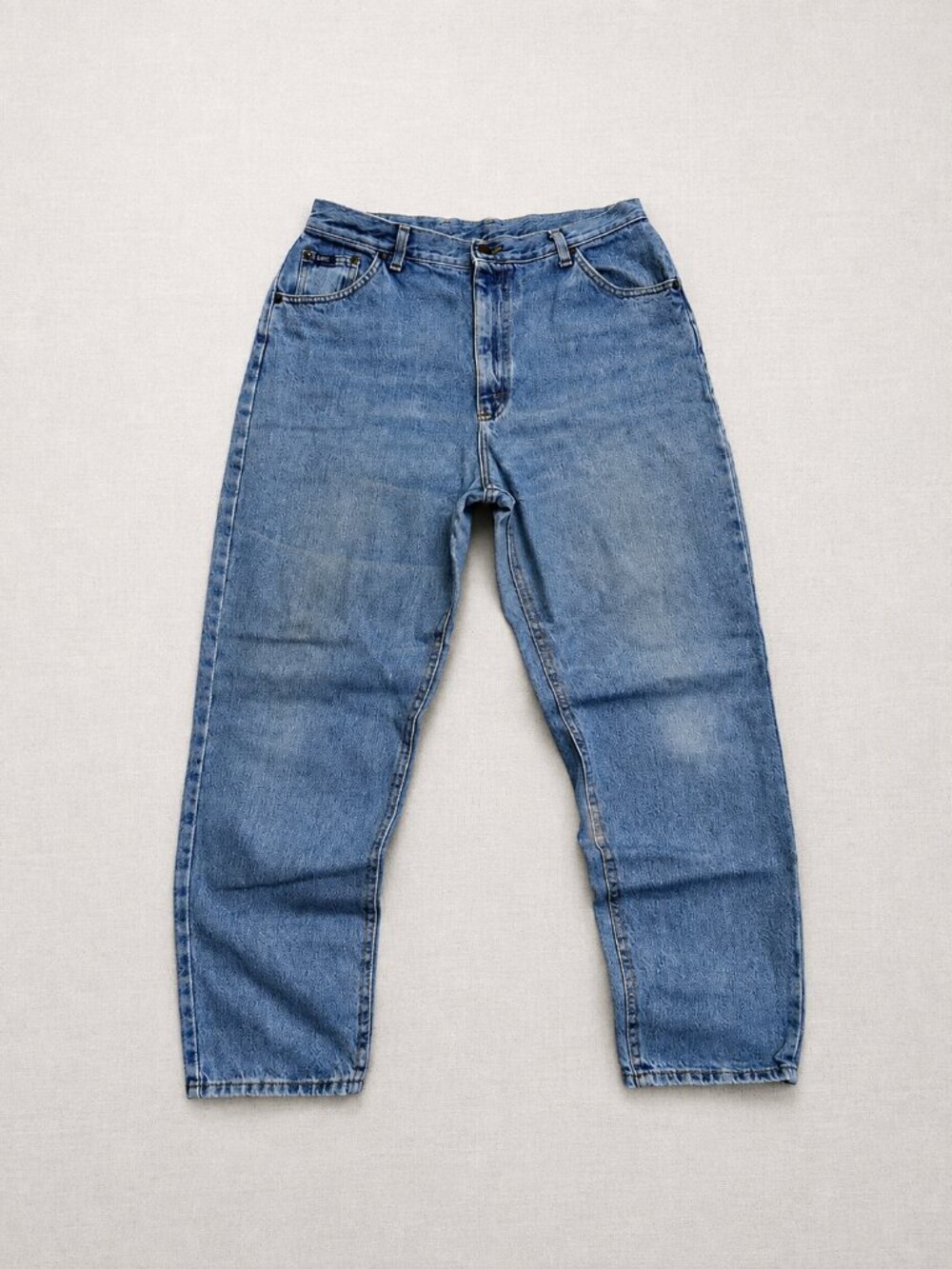 Vintage Lee Riders Jeans Women's 16M High Rise Tapered Light Wash USA Made 80s
